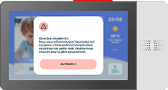 notifications de la part d'une résidence service seniors sur la  tablette tactile