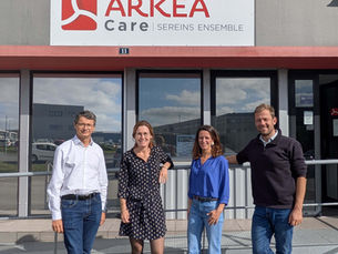 Les quatre intervenants de la plénière sur le statut de société à mission de Arkéa Care