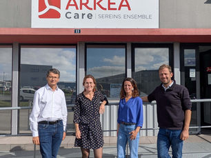 Les quatre intervenants de la plénière sur le statut de société à mission de Arkéa Care